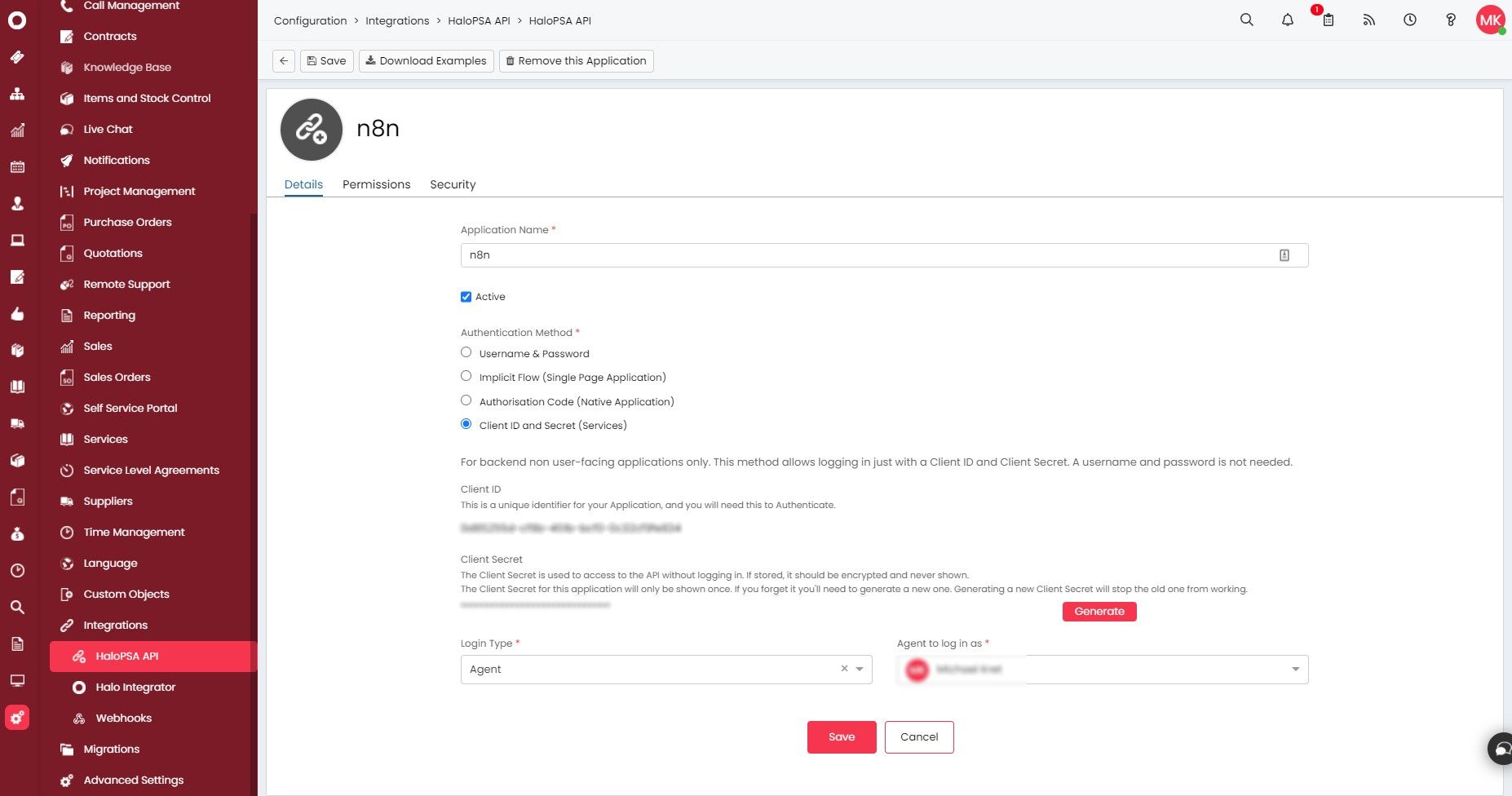 'Client ID' and 'Client Secret'